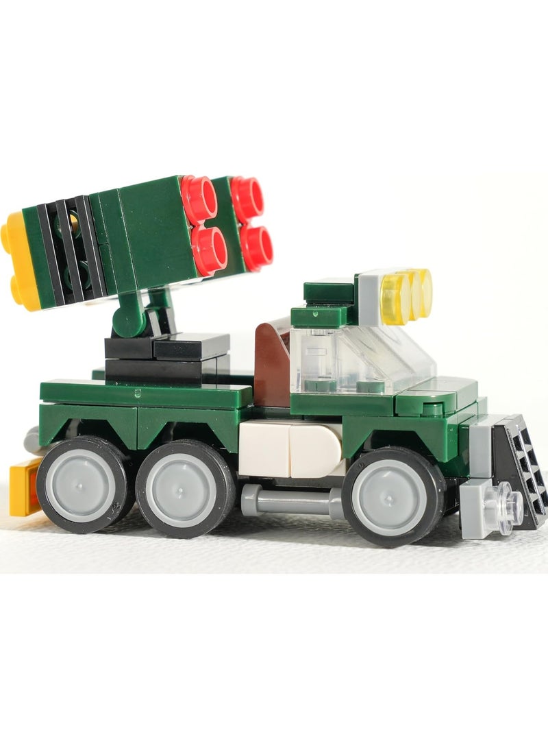 Blocky Blocks Building bricks toy with jelly beans candy (7 Rocket Launcher Truck) - Image 3