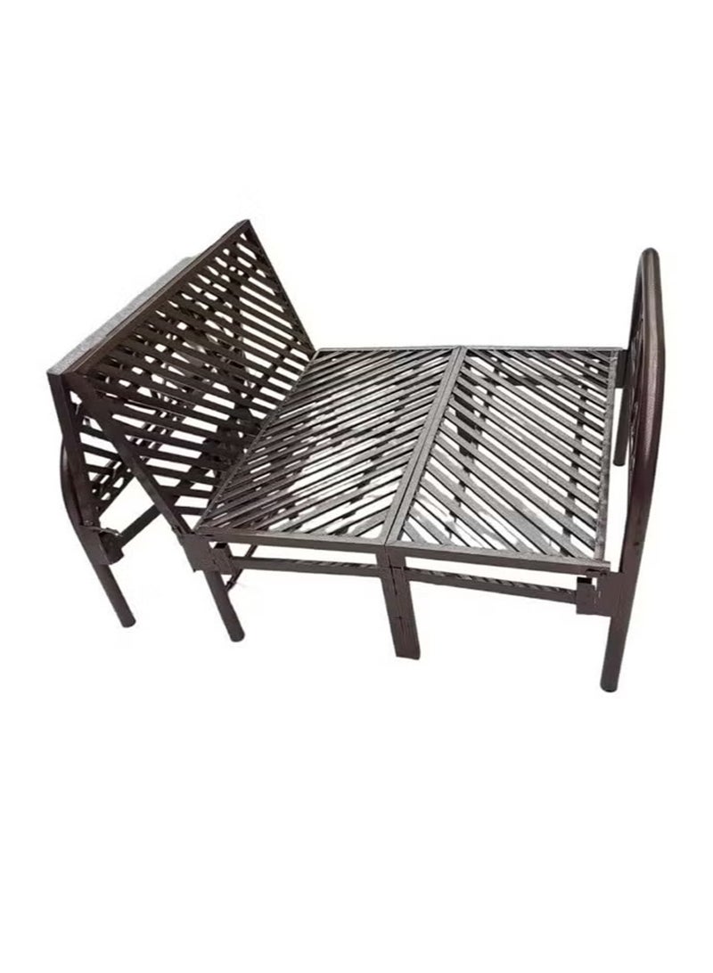 Foldable and adjustable single bed, heavy duty, with a metal steel bed frame and settings without tools, size 90 * 190cm - Image 3
