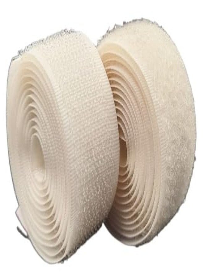 REENA Hook & Loop fastner Tape Roll 1 inch (25 mm) Width and 1 Meter Length Combo (Haberdashery) (White & Beige 1 Meter) - Image 5