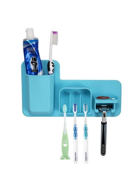 Toothbrush holder, toothpaste and other items organizer, double-sided tape, random color