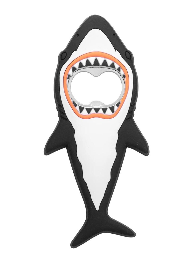 Y&D 2 Pcs Corkscrew, Shark Bottle Openers, Creative Fridge Magnet Cartoon Ocean Animal Beer Bottle, Wine Opener with & Foil Cutter, for Bar Travel, Easy to Use  - Image 1