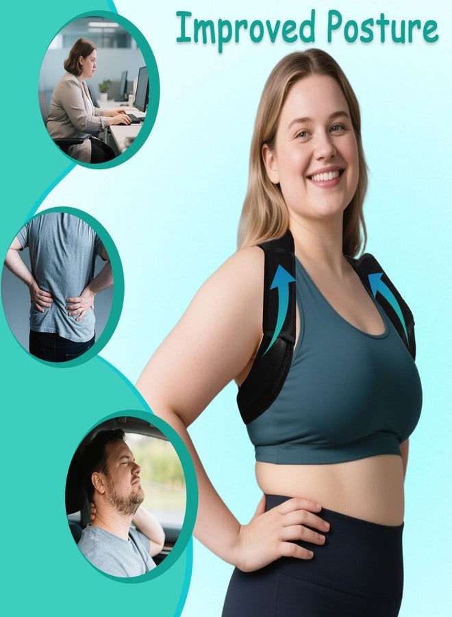 King Mills Plus Size Back Brace, Back Brace Posture Corrector for Women and Men, Ideally Use as Plus Size XL to XXXL Back Straps for Posture, Back Spine Corrector, or Rounded Shoulder Corrector - Image 4