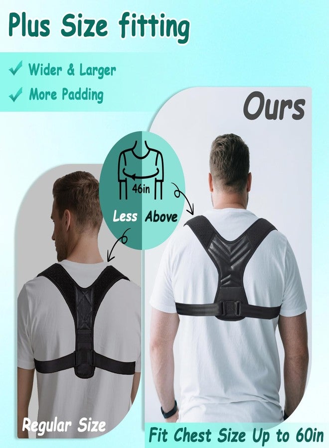 King Mills Plus Size Back Brace, Back Brace Posture Corrector for Women and Men, Ideally Use as Plus Size XL to XXXL Back Straps for Posture, Back Spine Corrector, or Rounded Shoulder Corrector - Image 2