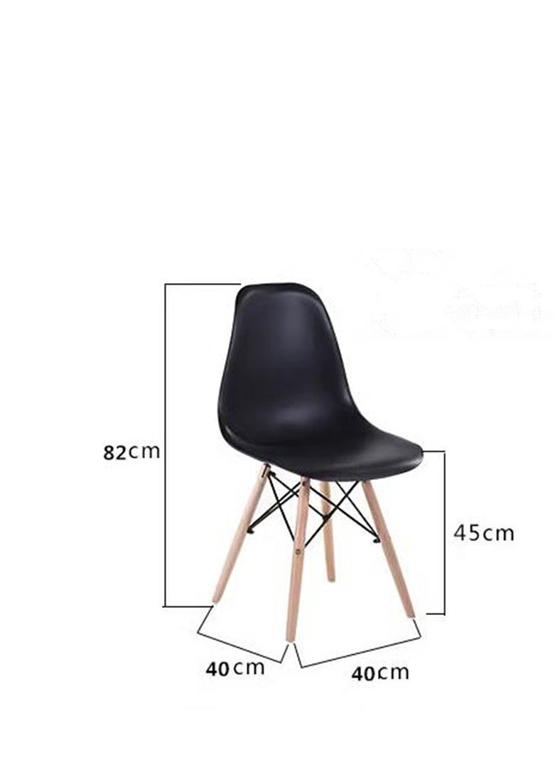 Golden Modern Dining Chair Dining Side Chairs, Lounge Shell Chair,  Plastic Casual Chair with Solid Wood Legs, for Home Office Hotel Bistro Cafe Restaurant (Pink) - Image 5