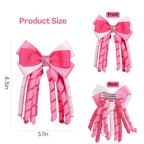Flavizo Butterfly Clip for Kids - Cute Bow Accessory for Toddlers and Baby Girls, Soft Cotton Fabric with Secure Metal Fastener, Stylish Barrette for Daily Outfits - Pink - Image 2