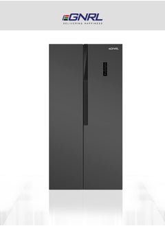 EGNRL 650L Capacity Side By Side Inverter Based Refrigerator-Freezer ‎With Digital Control And Temperature Display, No-Frost, LED-light EGR820S Dark Silver, One Year Warranty  - Image 2