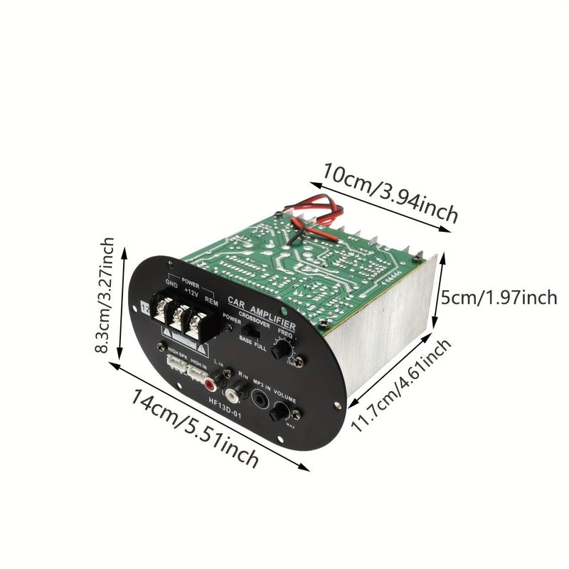 Green 8 Inch Subwoofer Core 120W Full Tone Pure Bass Power 500W Amplifier Board Tube Round 12V - Image 4