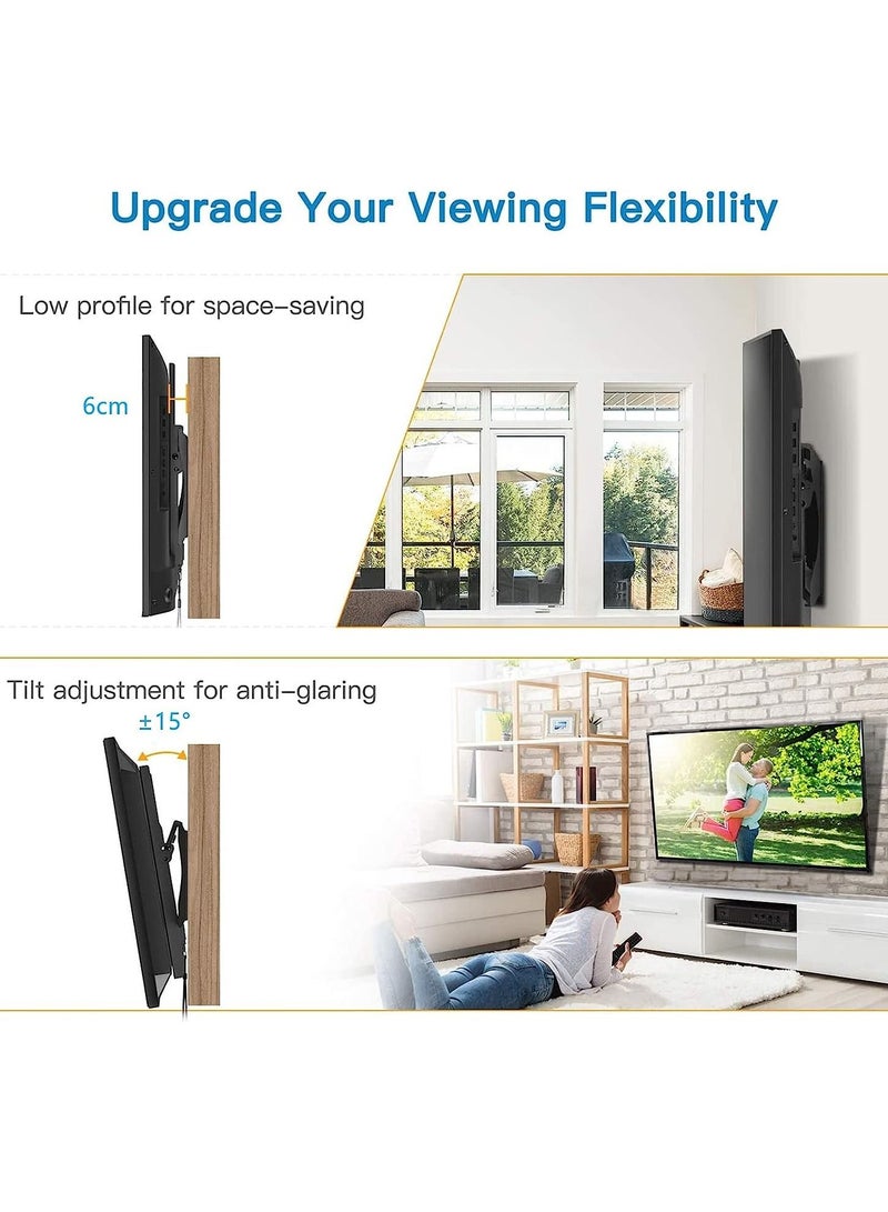 26" - 75" Fixed TV Wall Mount Bracket, Universal Tilt TV Heavy Duty Wall Mount Adjustable TV Stand for LED LCD OLED Plasma TV with Super Strong 50kg Weight Capacity VESA up to 700 x 400 - Image 5