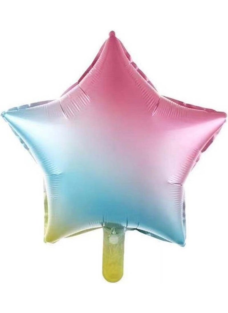 Patladı Gitti - Exploded Rainbow Concept 1st Year Birthday Party Celebration Set; Number and Star Foil, Banner and Macaron Balloon - Image 1