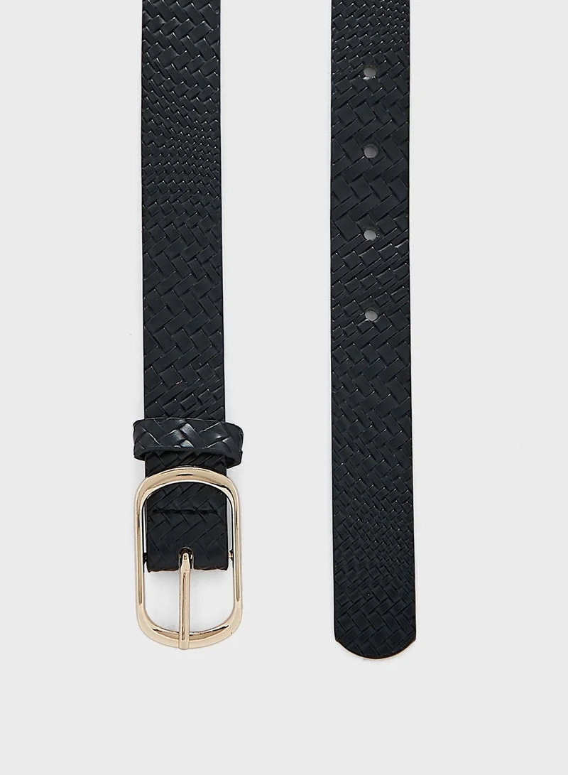 ELLA Two Pack Croc Print Belt Set