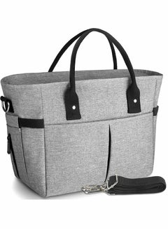 Excefore Lunch Bag Box Tote, Large Tote Adult Lunch Box, Insulated Lunch Bags with Side Pockets and Water Bottle Holder, Adjustable Shoulder Strap, for Office Work School Picnic Beach  - Image 1