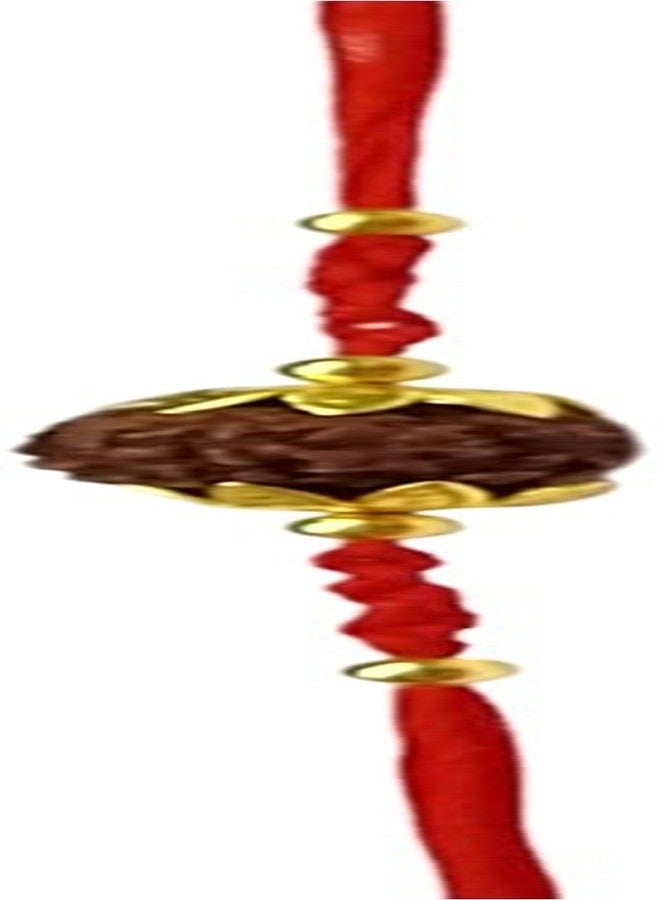 KRISHNA Rakhi Single Original Rudraksha Beads pendel with fancy golden beads for Rakshabandhan for Men and Boys - Image 3
