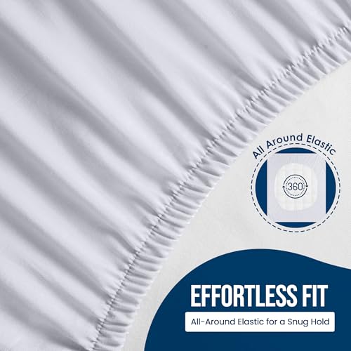 Utopia Bedding Waterproof Mattress Protector King Size 2 Pack, 200 GSM Breathable Terry Mattress Cover, Fitted Style with Stretchable Pockets (White) - Image 4