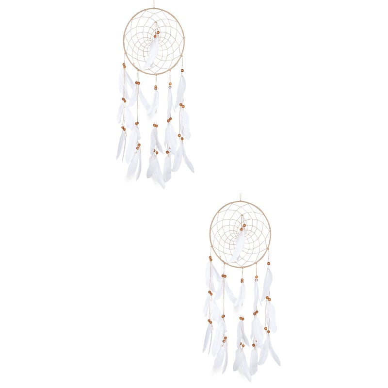 2pcs Plume Pendant Decorative Dreamcatcher Wall Art Wall Hanging Decor - Image 1