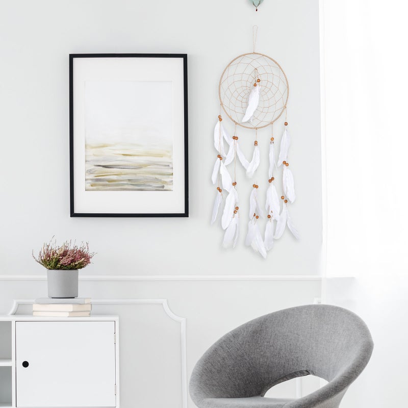 2pcs Plume Pendant Decorative Dreamcatcher Wall Art Wall Hanging Decor - Image 5