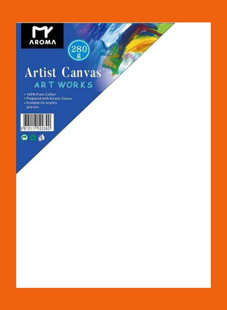 Aroma 🖼️ AROMA Artist Canvas 30 x 40 cm - 280G | Pure Cotton | For Acrylic & Oil Paint