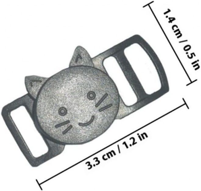100pcs Plastic 10mm Cat Face Side Release Buckles Replacement Strap Clips for Backpack and Pet Collars Quick Release Hiking Gear - Image 2