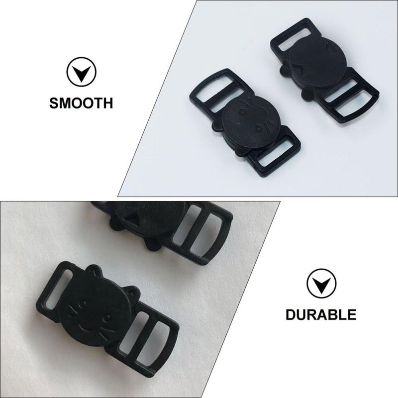 100pcs Plastic 10mm Cat Face Side Release Buckles Replacement Strap Clips for Backpack and Pet Collars Quick Release Hiking Gear - Image 4