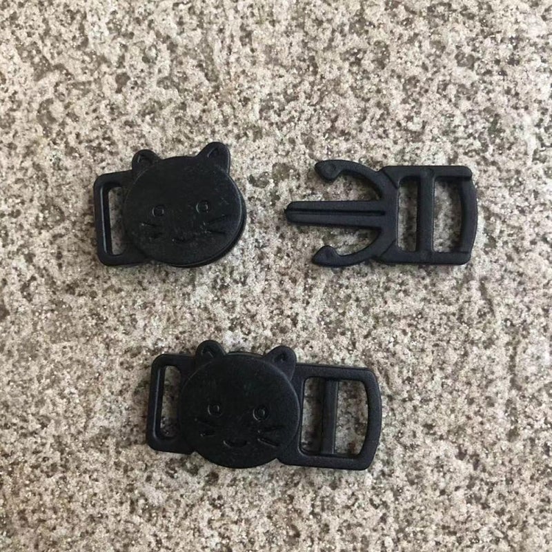 100pcs Plastic 10mm Cat Face Side Release Buckles Replacement Strap Clips for Backpack and Pet Collars Quick Release Hiking Gear - Image 5