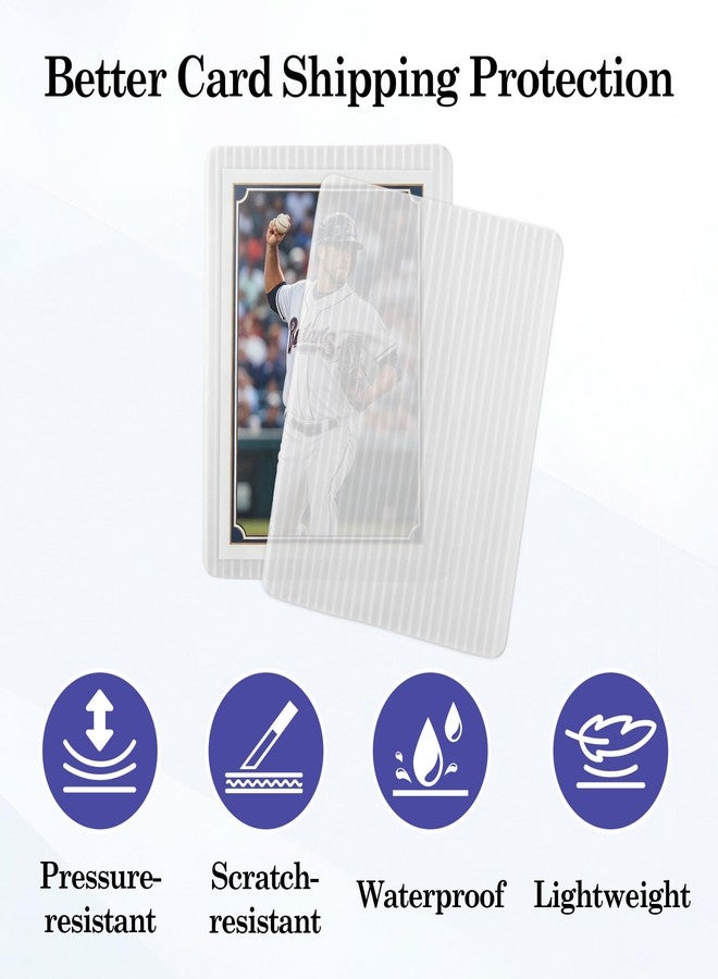 Klmnop 150 Pack Trading Card Shipping Protectors for Trading Card Sellers & Collectors, 3.5'' x 4.5'' Rigid Mailing Kit with 150 Boards, 100 Bags & Tape to Prevent Bends & Dings(Clear) - Image 4