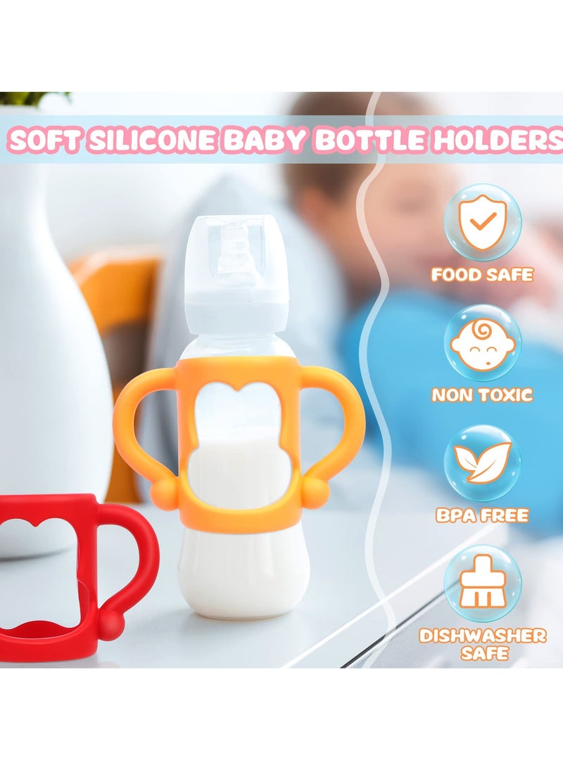SOLARAE 6-Pack Silicone Baby Bottle Handles, BPA-Free Easy Grip for Independent Drinking, Soft and Safe in 6 Colors - Perfect for Little Hands! - Image 4
