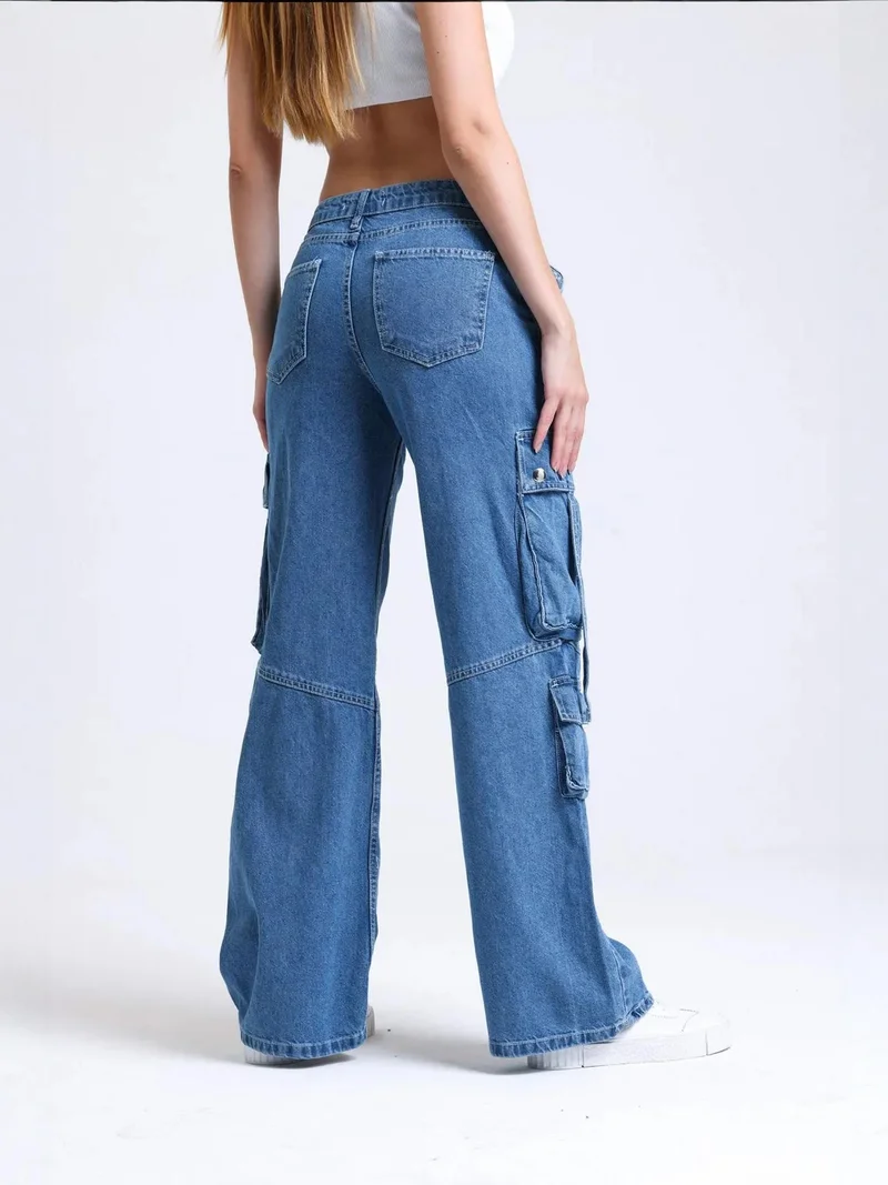 HICCUP Mid Rise Pocket Cargo Jeans