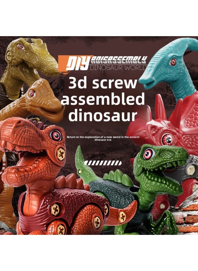 DIY Disassembly Screw Assembly Assembly Simulation Dinosaur Children's Educational Sliding Disassembly Dinosaur-Color:Single Zhuang Sliding Disassembly Dinosaur (vice Dragon - Image 2