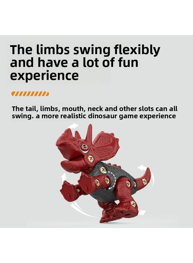 DIY Disassembly Screw Assembly Assembly Simulation Dinosaur Children's Educational Sliding Disassembly Dinosaur-Color:Single Zhuang Sliding Disassembly Dinosaur (vice Dragon - Image 3
