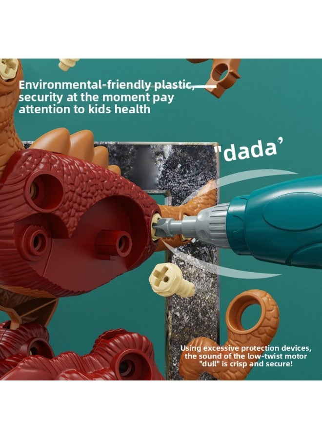 DIY Disassembly Screw Assembly Assembly Simulation Dinosaur Children's Educational Sliding Disassembly Dinosaur-Color:Single Zhuang Sliding Disassembly Dinosaur (vice Dragon - Image 4