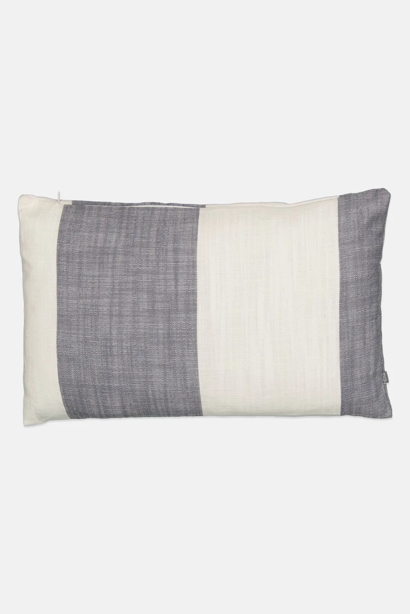 Muy Mucho Stripe Waterproof Removable Cover Cushion 50 x 30 cm, Off-White