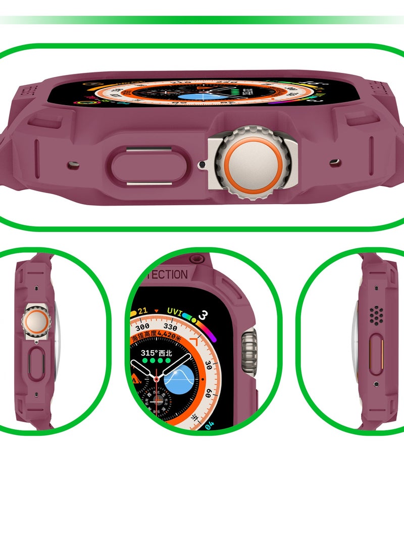 GULFLINK - Band + Case Sports Wrist For Apple Watch 8 Ultra 49mm Purple - Image 1