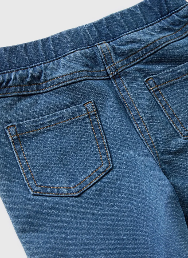Matalan Girls Mid Wash Flare Jeggings