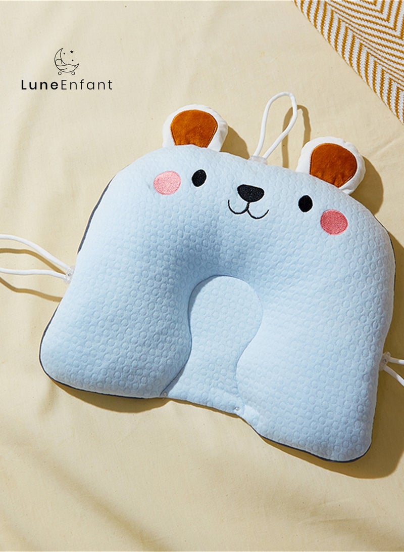 LuneEnfant Baby Pillow - Soft Cotton Fabric, Breathable & All-Season Comfort, High Resilience Tube Filling - Image 1