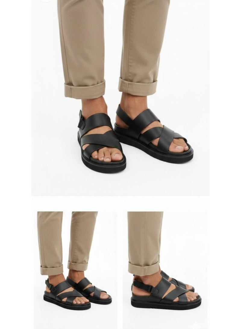 HIGH LINE STORE High Line Men’s Sandal – Lightweight EVA Sole – All-Day Comfort – Black - Image 1