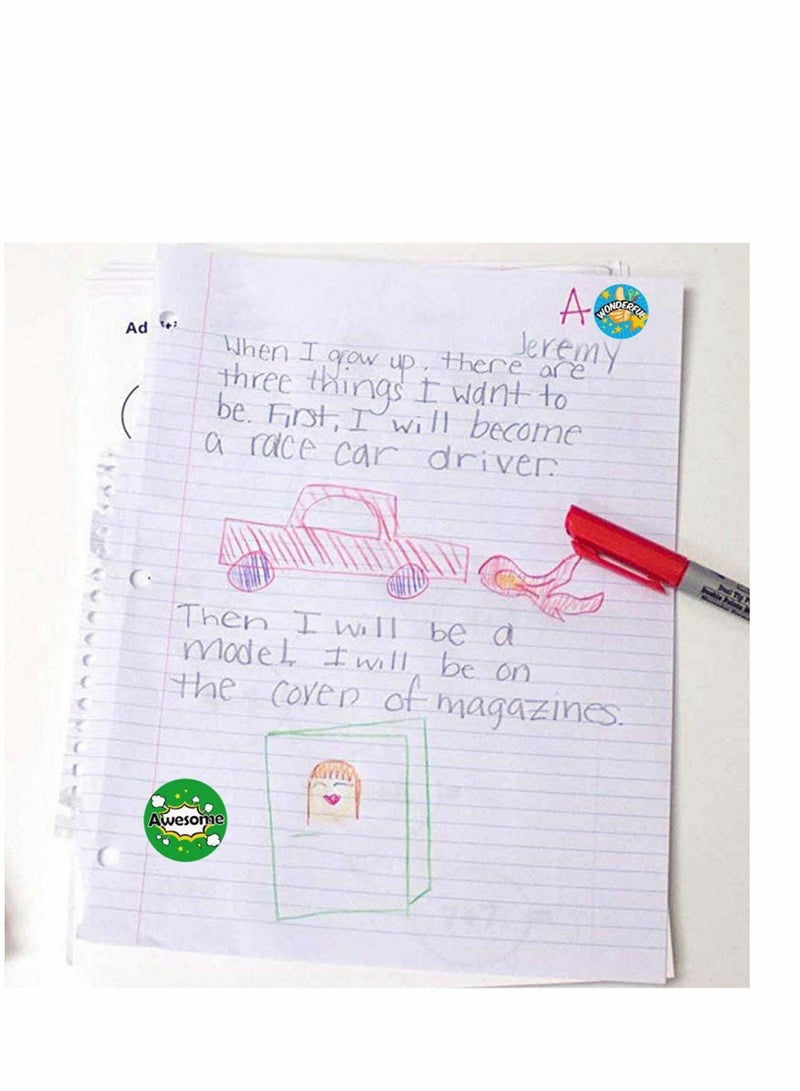 NIBEMINENT 1000 PCS Reward Stickers for Teachers, School Kids in 16 Designs, 1 Inch Animal with Assorted Designs for... - Image 5