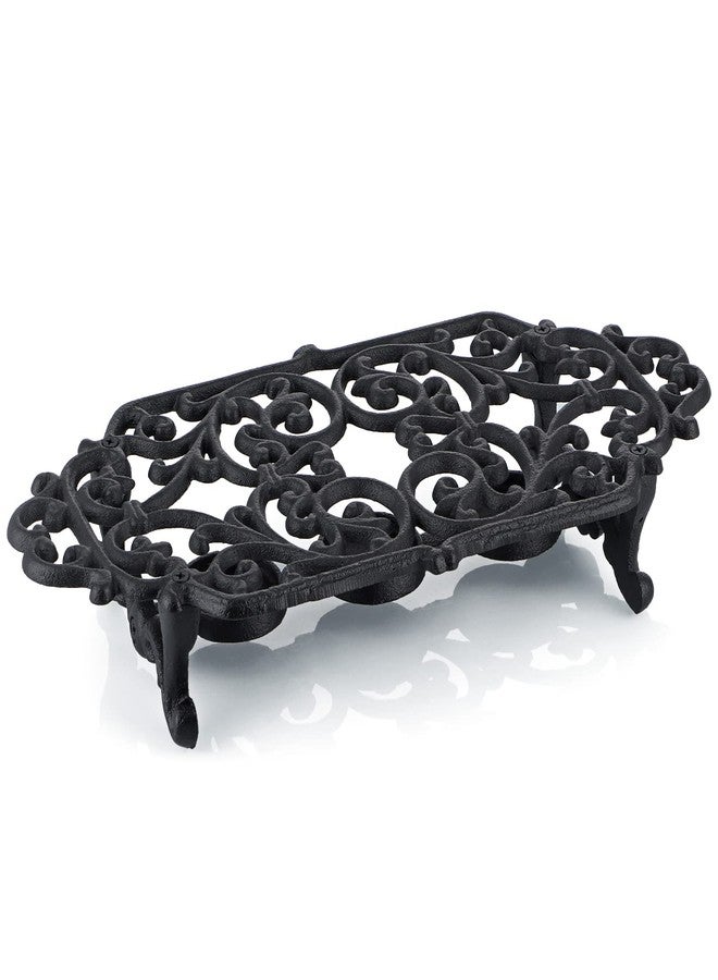 MOLIGOU Cast Iron Teapot Warmer, Teapot Warmer Stand with 3 Tealight Candle Holders, Teapot Heater Base - Image 1