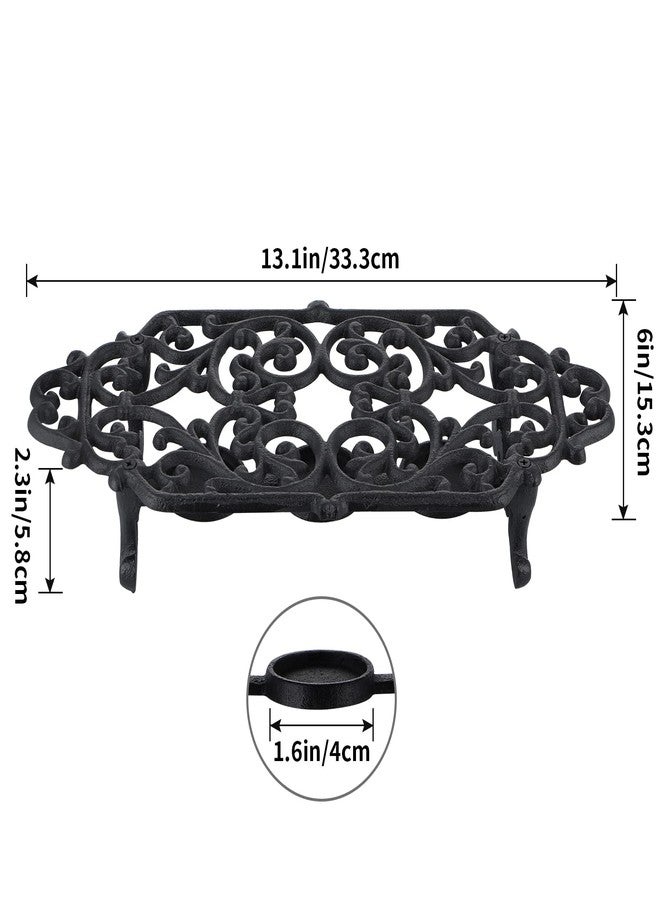 MOLIGOU Cast Iron Teapot Warmer, Teapot Warmer Stand with 3 Tealight Candle Holders, Teapot Heater Base - Image 3
