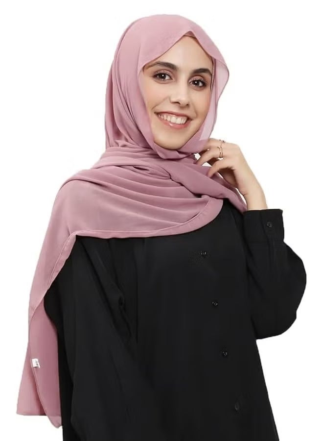 طقم حجاب شيفون فوري حجاب وشاح مع مغناطيس مدمج وقبعة داخلية مع قبعة نموذجية - Image 3
