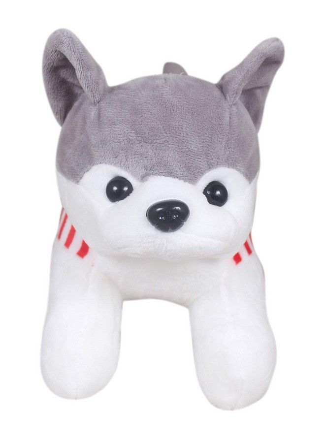 Tickles Cute Soft Dressed Laying Husky Dog Stuffed Plush Animal Toy For Kids Girls Birthday Gifts (Color: Grey Size: 32 Cm) - Image 4