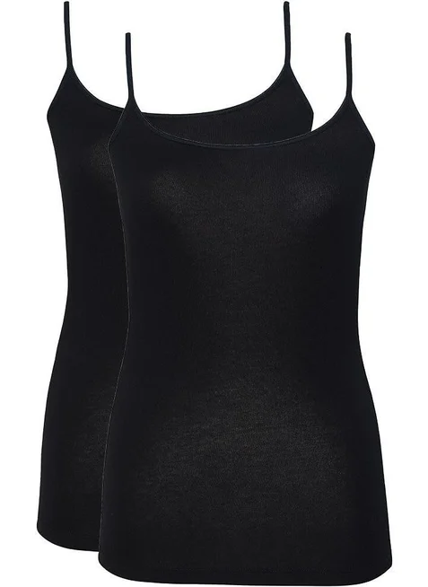 Blackspade Women's Thin Strap Undershirt 2 Pack 1591