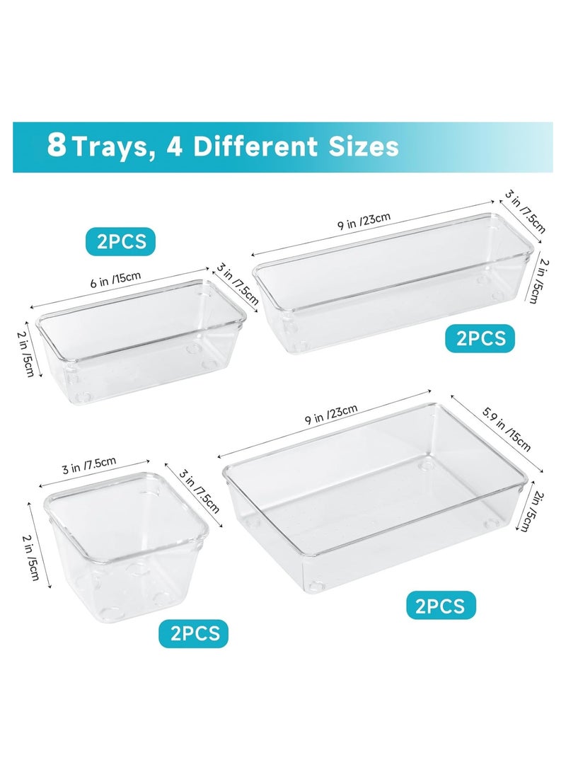 Spaceshoop 8pcs Organizer Versatile Storage Boxes for Home Office for Cosmetics Sundries and Desktop Supplies Easy to Clean Design - Image 5