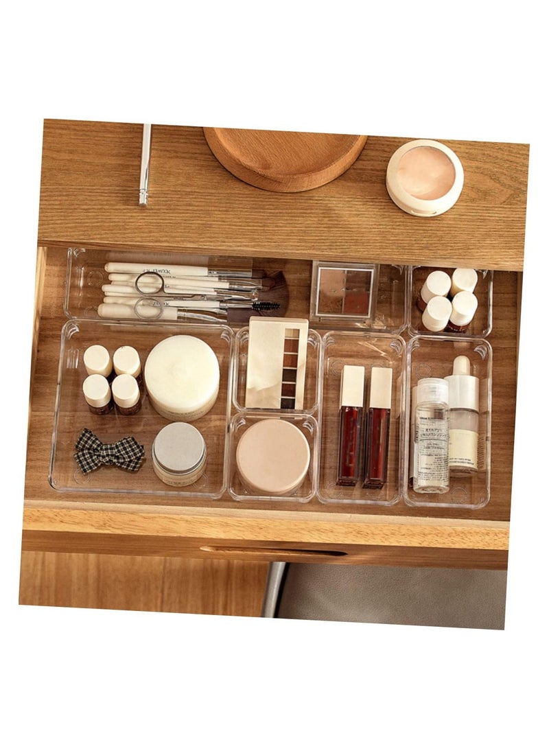 Spaceshoop 8pcs Organizer Versatile Storage Boxes for Home Office for Cosmetics Sundries and Desktop Supplies Easy to Clean Design - Image 2