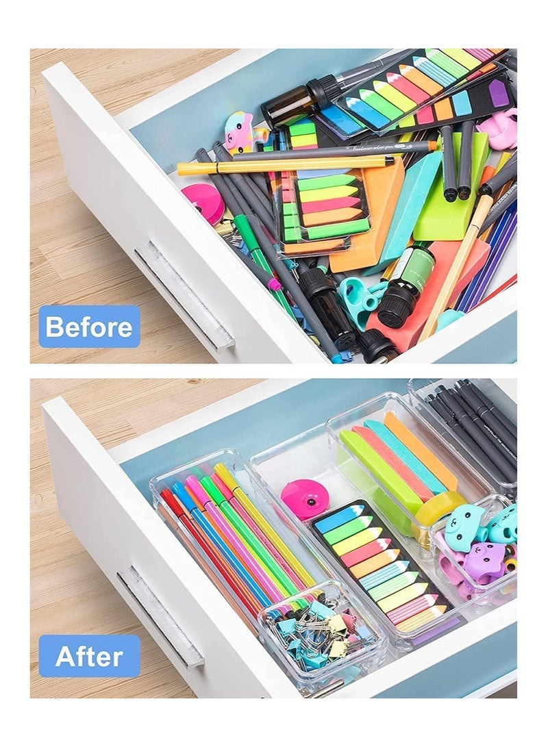 Spaceshoop 8pcs Organizer Versatile Storage Boxes for Home Office for Cosmetics Sundries and Desktop Supplies Easy to Clean Design - Image 3