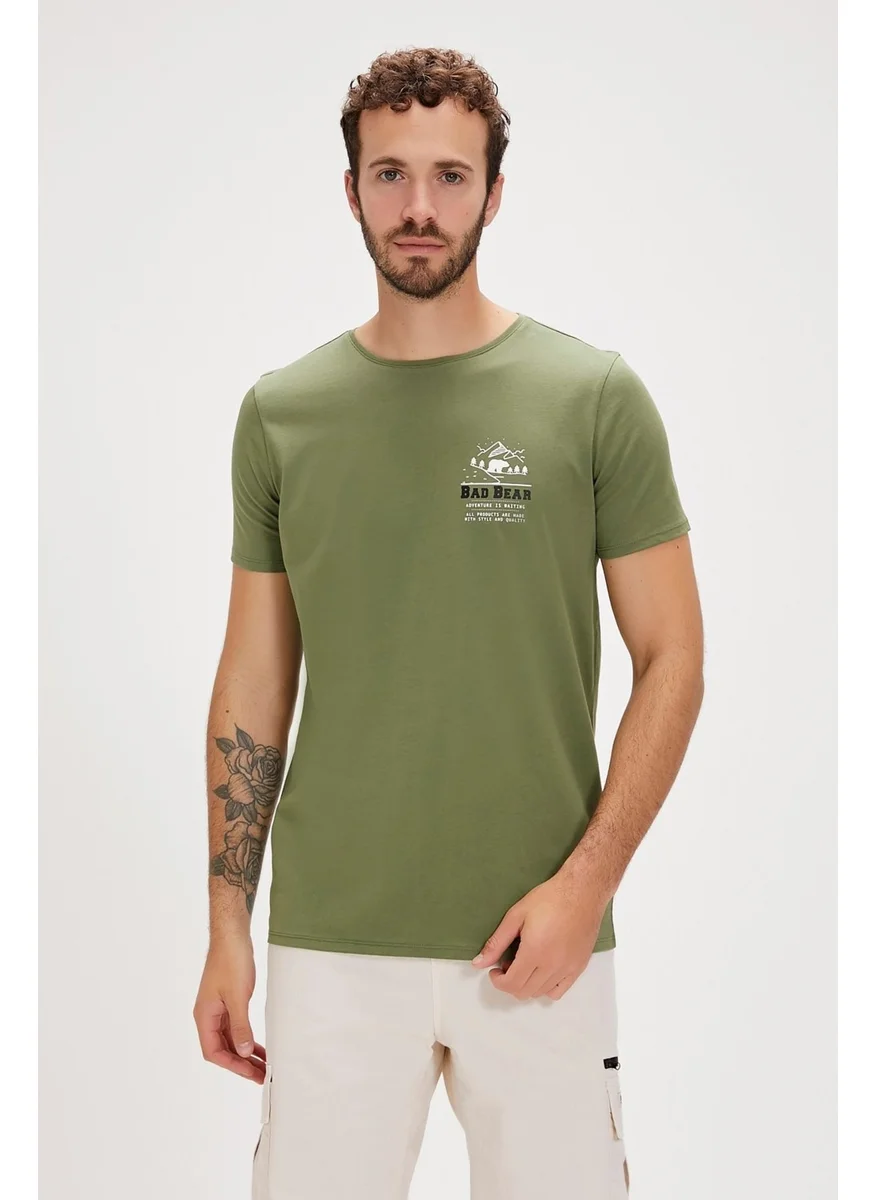 باد بير Jasper Pale Green Printed Men's T-Shirt