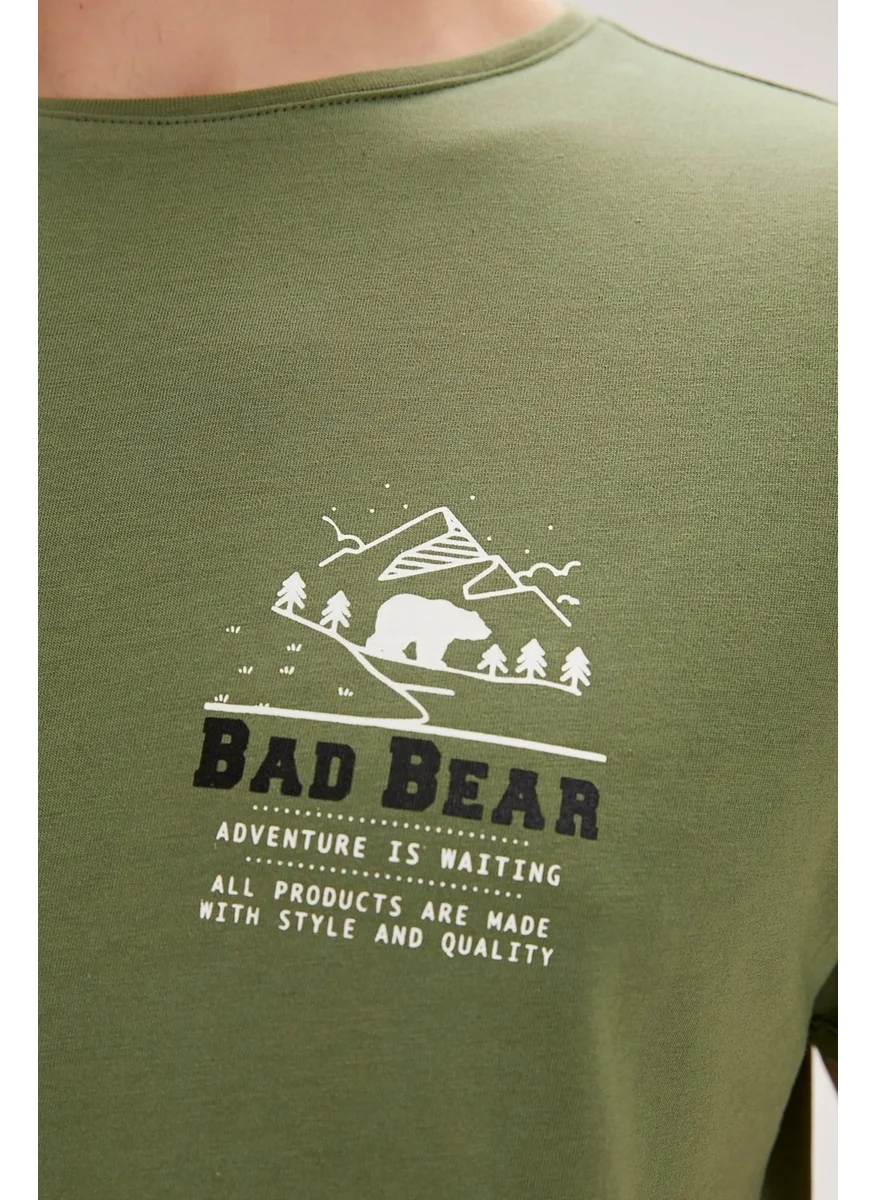 Bad Bear Jasper Pale Green Printed Men's T-Shirt