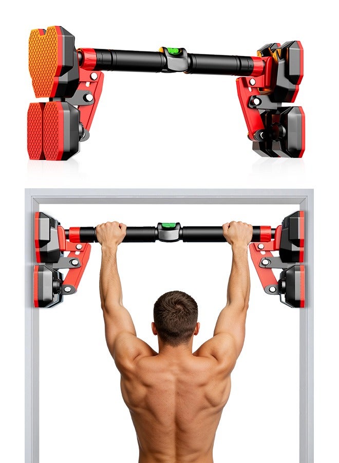 Pull Up Bar for Doorway, Chin up Bar without Screws Strength Training, Adjustable Width Upper Body Workout Bar, Portable Training Pull-Up Bars with Locking Mechanism for Home Gym Fitness - Image 1