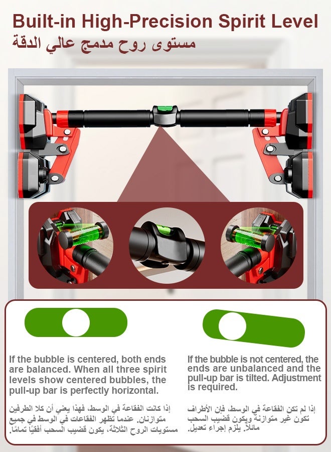 Pull Up Bar for Doorway, Chin up Bar without Screws Strength Training, Adjustable Width Upper Body Workout Bar, Portable Training Pull-Up Bars with Locking Mechanism for Home Gym Fitness - Image 4