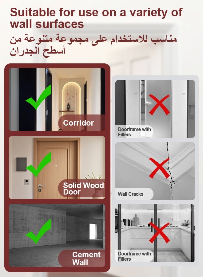 Pull Up Bar for Doorway, Chin up Bar without Screws Strength Training, Adjustable Width Upper Body Workout Bar, Portable Training Pull-Up Bars with Locking Mechanism for Home Gym Fitness - Image 2