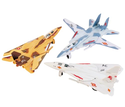 Playmaker Toys United States Air Force Grumman F14 Tomcat SetOf3 7 Inch Die Cast Metal Model Toy Fighter Jet - Image 1