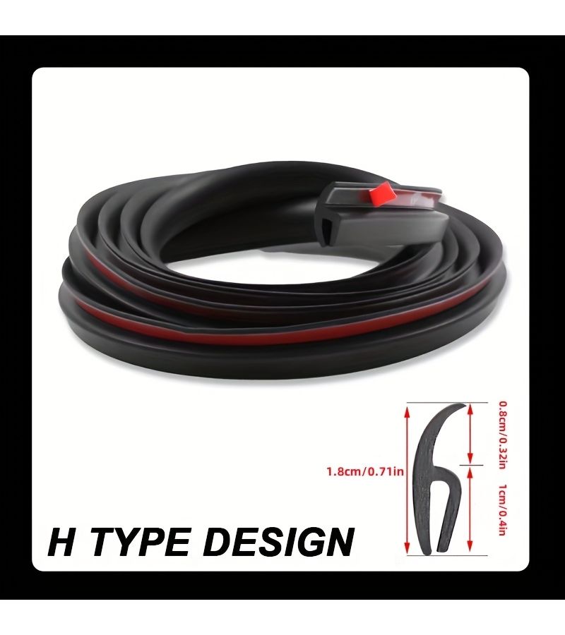 Black Car Windshield Moulding Seal Strip Dustproof Rubber Sealing Sticker for Dashboard - Image 5